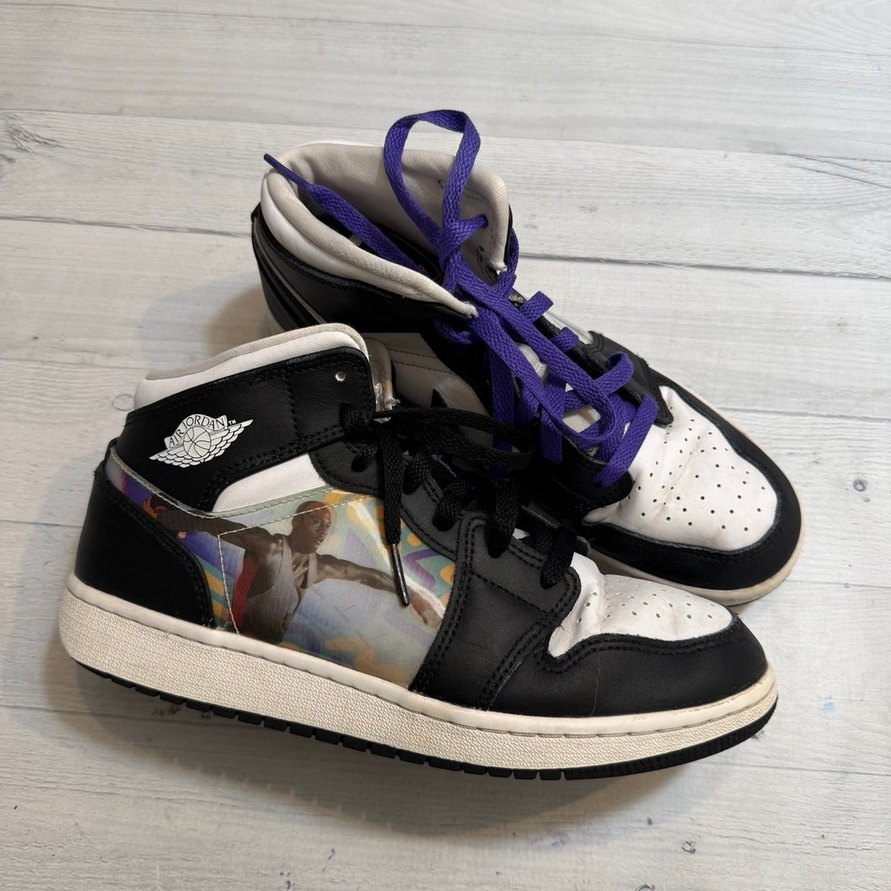 Nike Air Jordan 1 MID (GS) Big Kid's Shoes‎ Size 6.5 Hologram DR9495-001